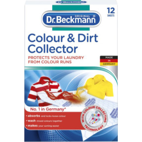 Cалфетки для поглощения цвета, для вещей, которые могут линять Dr.Beckmann Farb&Schmutz Fänger, 12 шт